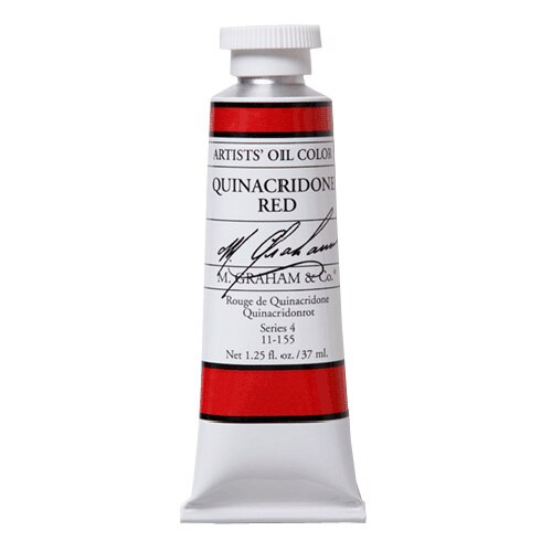 M. Graham & Co., Artists', Oil Paint, 1.25oz, Quinacridone Red